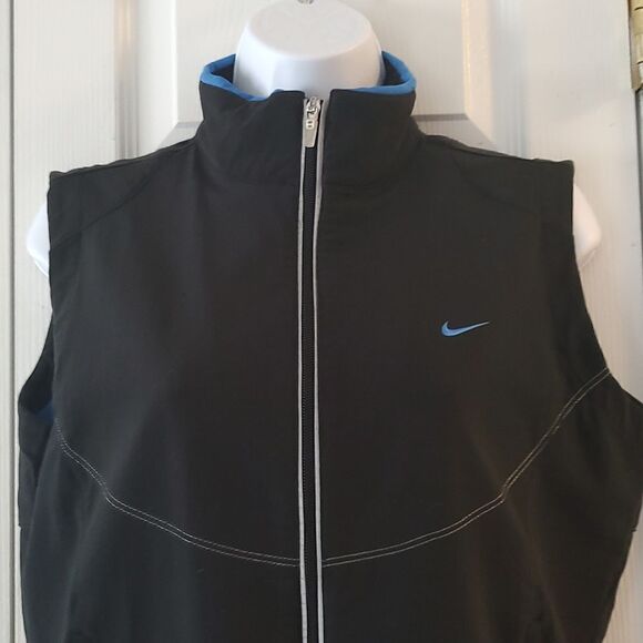 Nike Spherepro running workout  reflective black royal blue vest Sz M - Picture 4 of 5